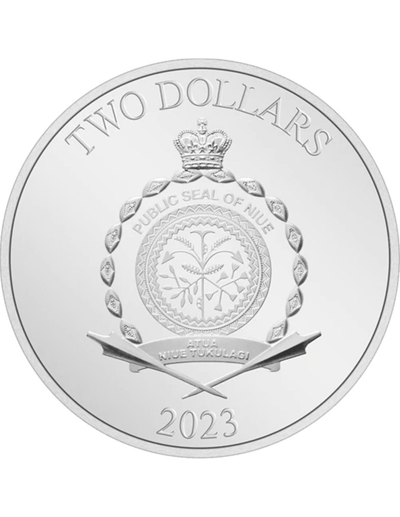 Niue. 2 Dollars 2023 THE PINGUIN DC Villains 1 Oz 1 Oz (.999) mit CoA und BOX #1.0