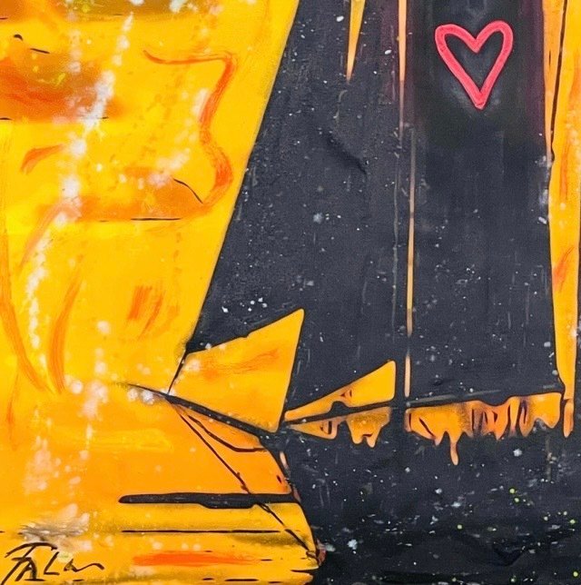 Joaquim Falcò (1958) - Sailboat at Sunset #4.3