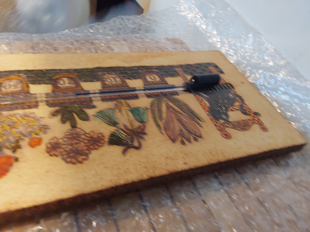 Hubin-Capron által aláírt plaque-thermomètre - Roger Capron - Emléktábla - Kerámia #2.1