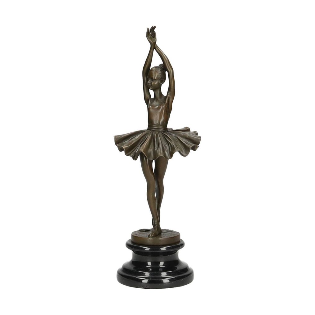 Statuette - A bronze ballerina - Bronze, Marmor #1.0