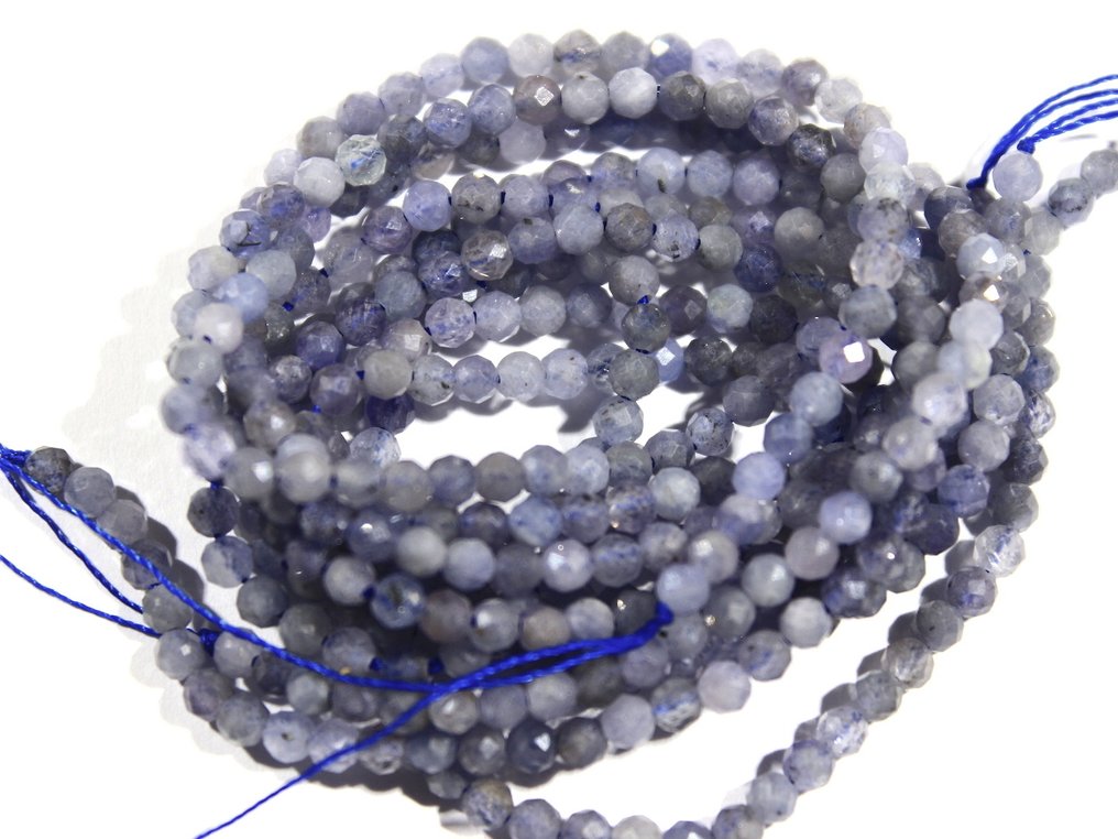 天然坦桑石珠串，长度82.80 线- 16.56 g - (3) #4.3