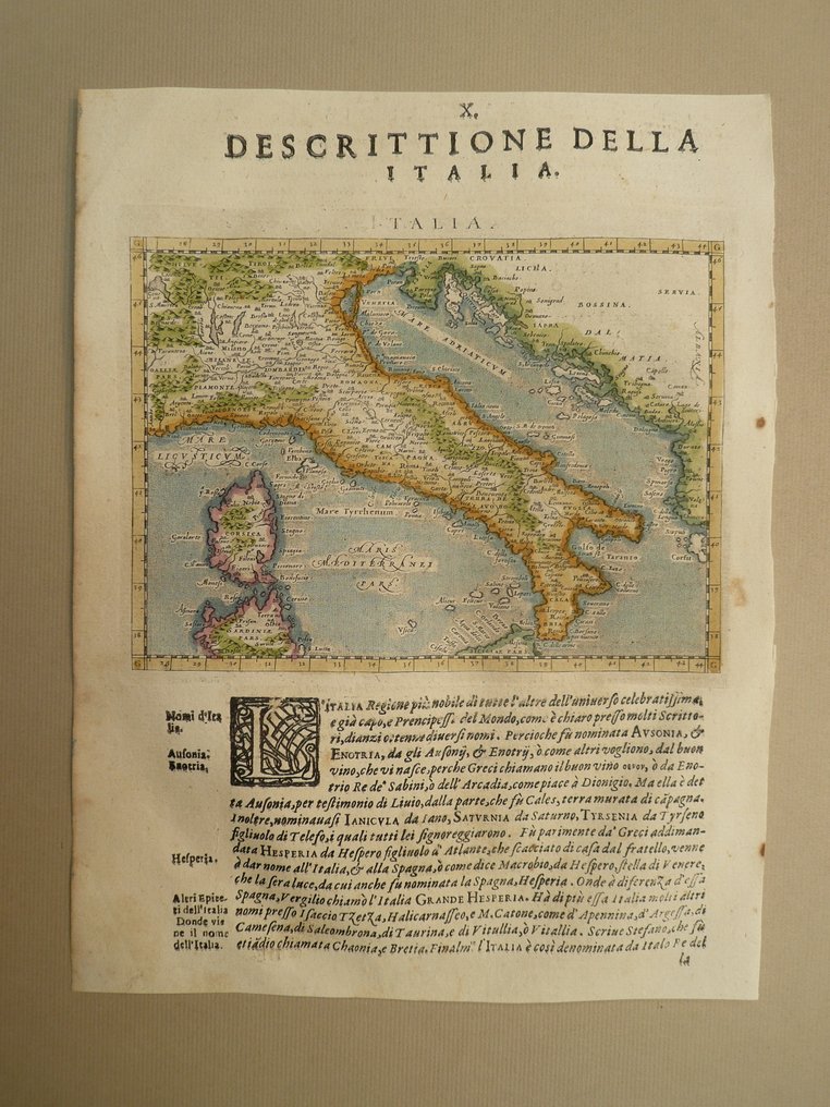 Italy - Sardegna / Sicilia / Corsica; J.A. Magini - Italia - 1597 #1.0