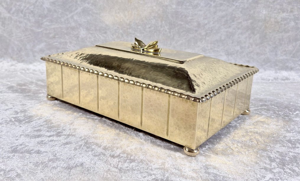 WMF / Geislingen, Zigarrendose - Bidon - Alamă, lemn de cedru #1.0