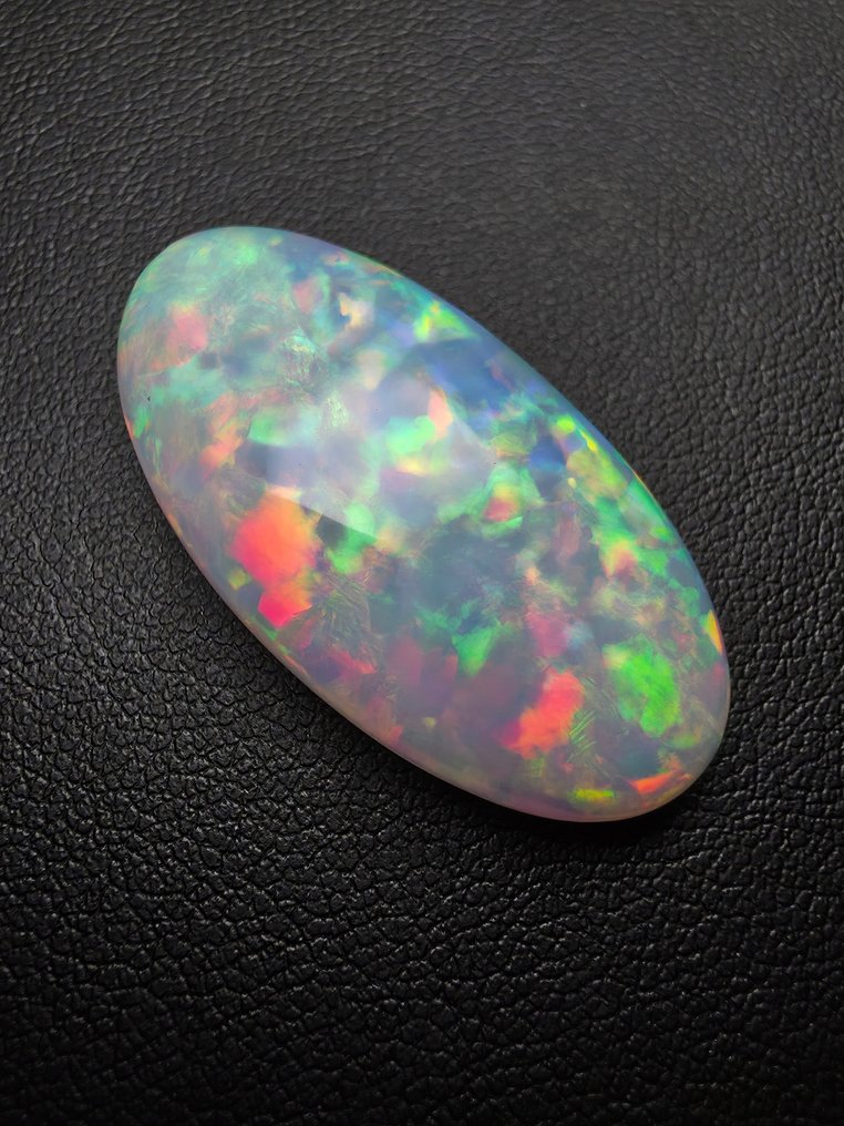 Bianco, Multicolore Opale  - 25.74 ct - Antwerp Laboratory for Gemstone Testing (ALGT) - Qualità del colore fine #1.0