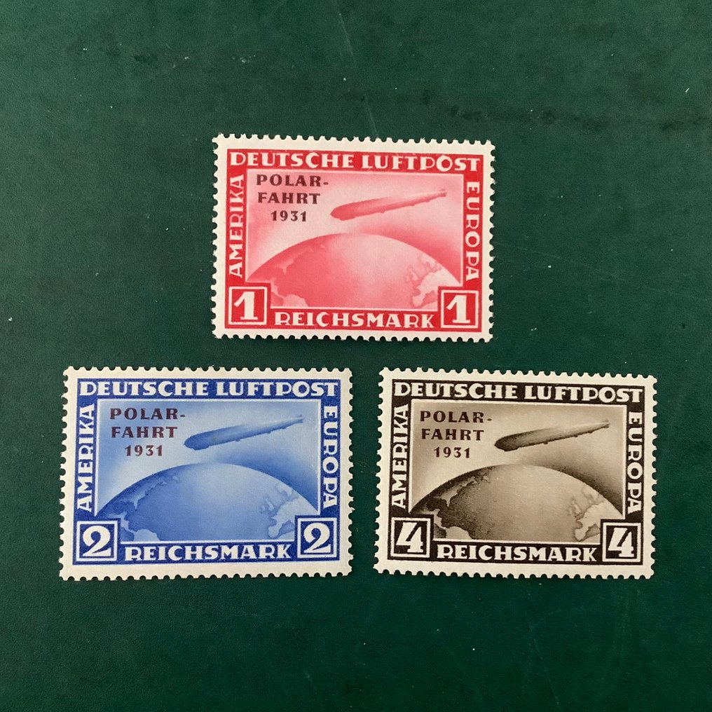 Γερμανική Αυτοκρατορία 1931 - NO RP - Polar Farth - βασικές τιμές με το πιο πρόσφατο πιστοποιητικό Balasse. - Michel 456/458 #4.3