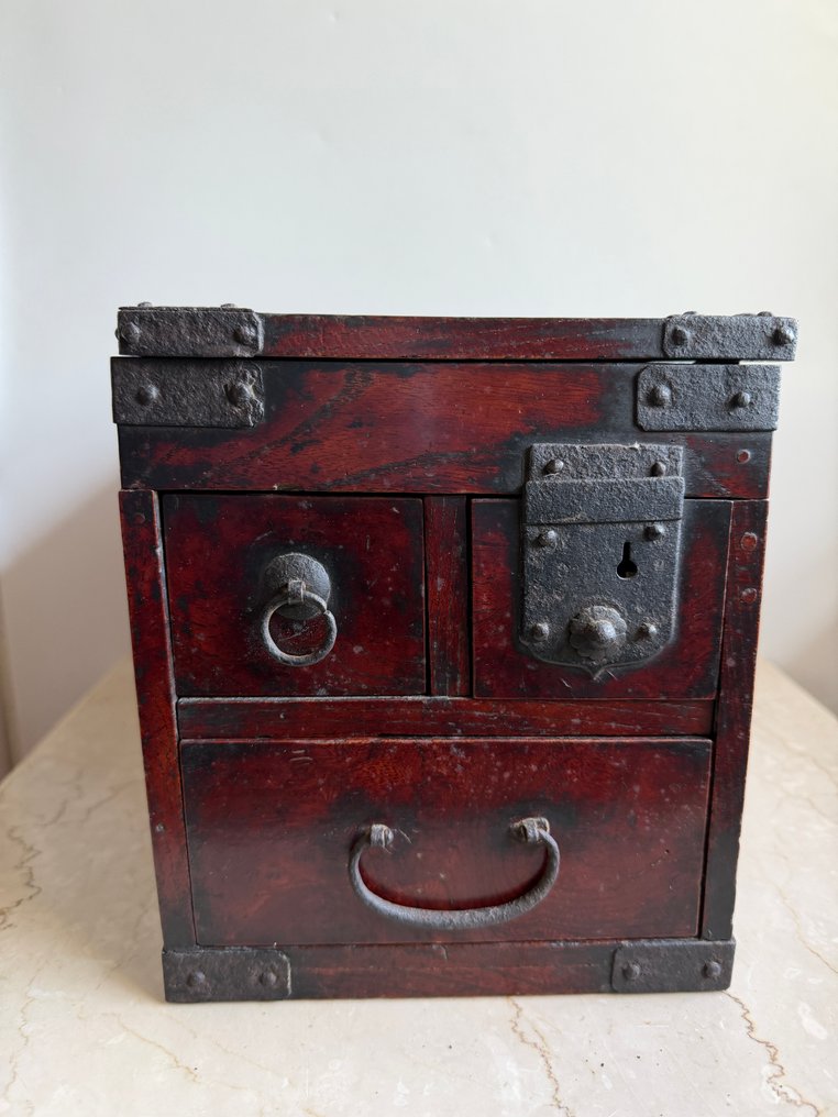 盒 - 免运费 古董 Suzuribako 箱型收银机墨盒柜 - 鈴裡箱 #1.0