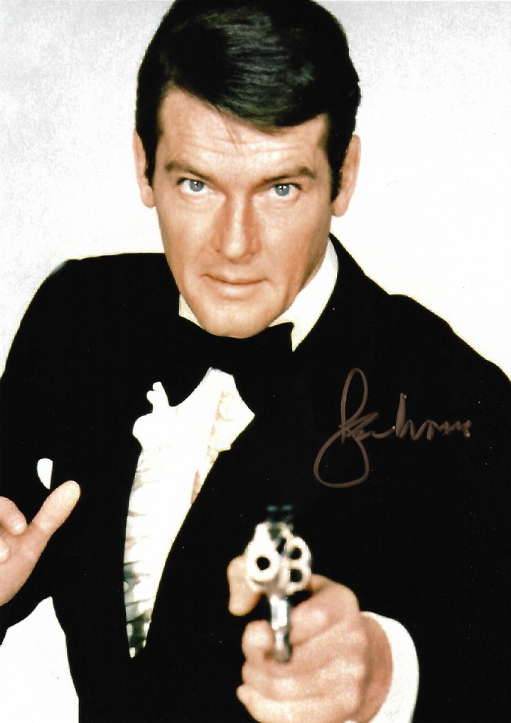 Roger Moore - Autographed Photo James Bond 007 with b'bc COA. #1.0