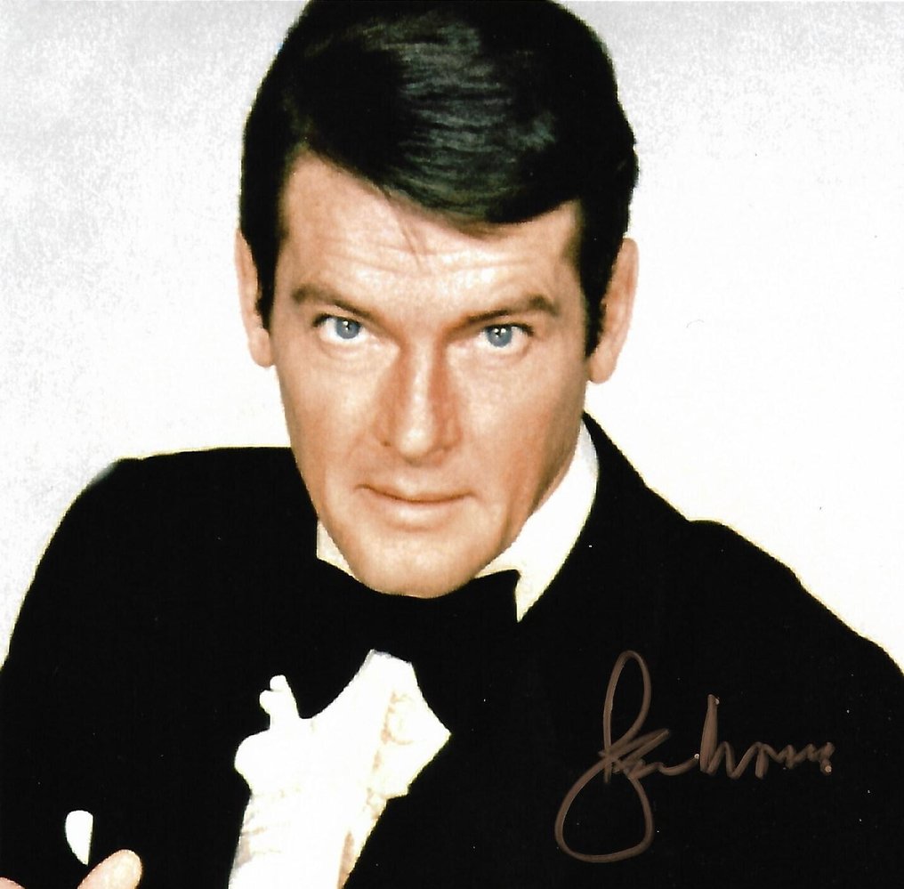 Roger Moore - Autographed Photo James Bond 007 with b'bc COA. #2.1