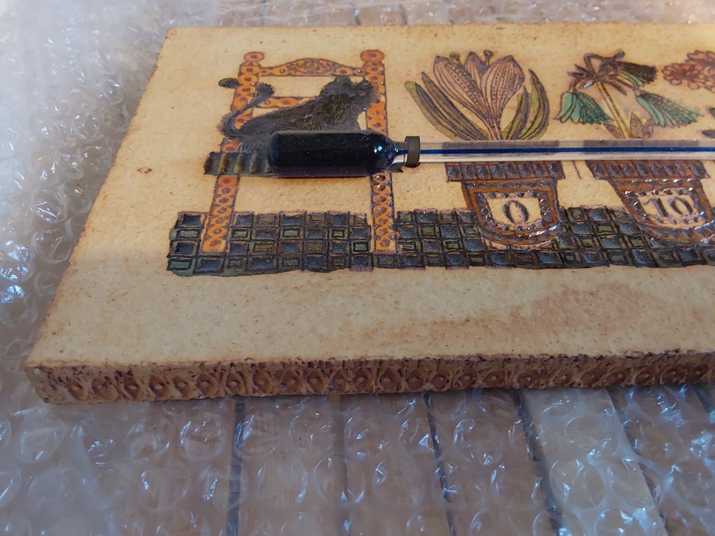 Hubin-Capron által aláírt plaque-thermomètre - Roger Capron - Emléktábla - Kerámia #3.2