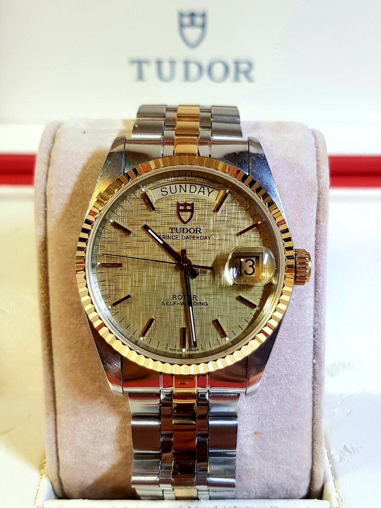 Tudor - Prince Date+Day - "GOLD LINEN DIAL" - Ref. No. 76213 - 男士 - 2000-2010 #1.0