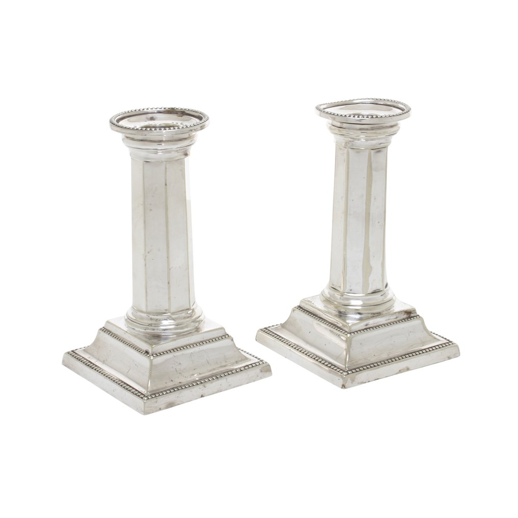 Κηροπήγιο (2) - Επάργυρο - Κανδελάρι 14 εκ ύψος. Χωρίς RP. #1.0