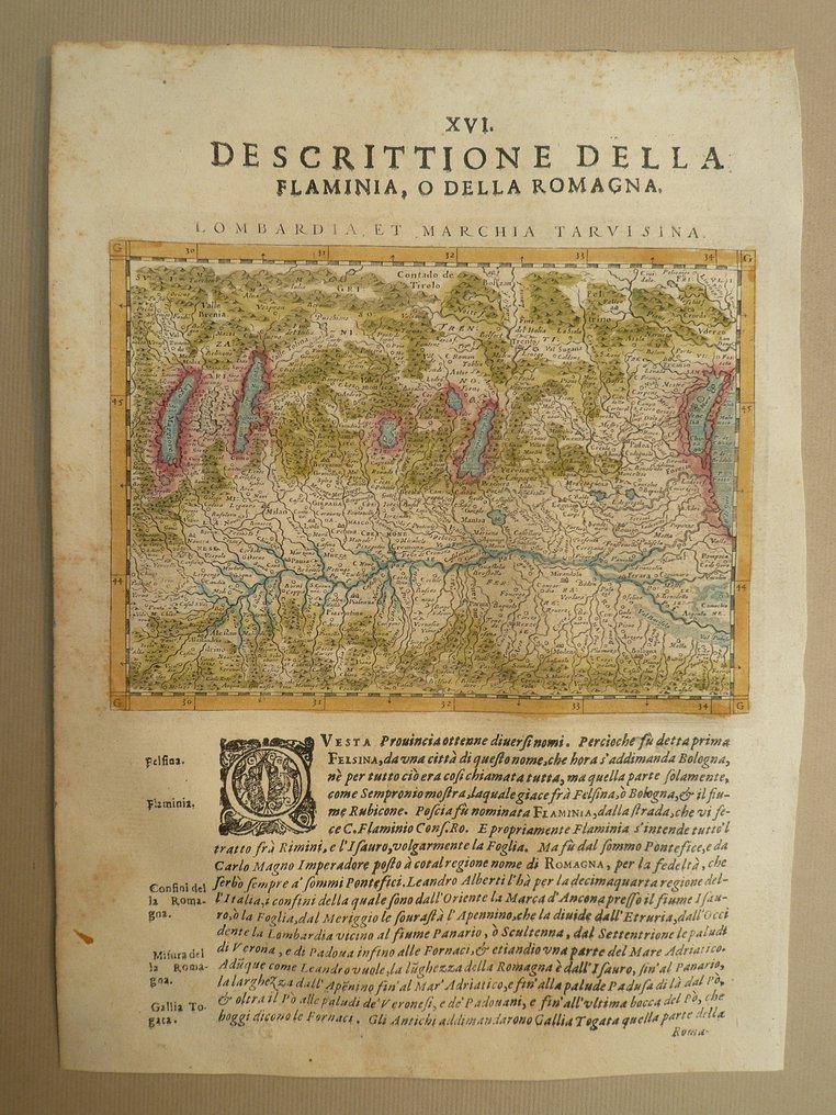Italien - Lombardia / Brescia / Bergamo / Milano / Modena / Bologna; J.A. Magini - Lombardia et Marchia Tarvisina - 1597 #1.0