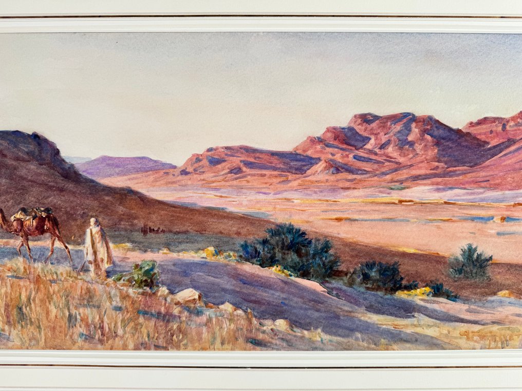 Alphonse Birck (1859-1944) - Bedouin In A Desert #4.3