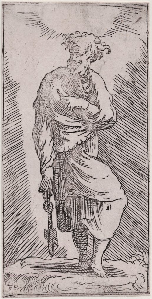 Master F.P. (active early 16th C.), Parmigiannimo (1503-1540) - Saint Peter #1.0
