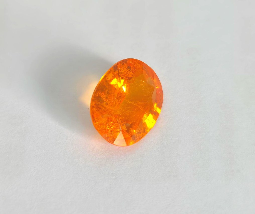 1 pcs  Portocaliu Granat  - 6.09 ct - Asociația internațională de pietre prețioase colorate (ICA GemLab) - Fanta Orange #3.2