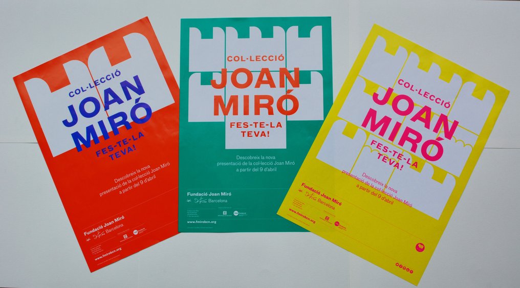 Fundació Joan Miró - Fundació Joan Miró Barcelona - Unique Set of 3 Posters – Joan Miró Collection Launch (2016) – Fundació Joan Miró, Barcelona - 2010s #2.1