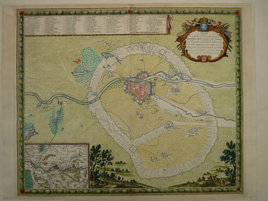 Europe - The Netherlands / Maastricht; Bernard-Antoine Jaillot - Plan de la ville et des attaques de Mastricht (...) - 1681-1700 #1.0