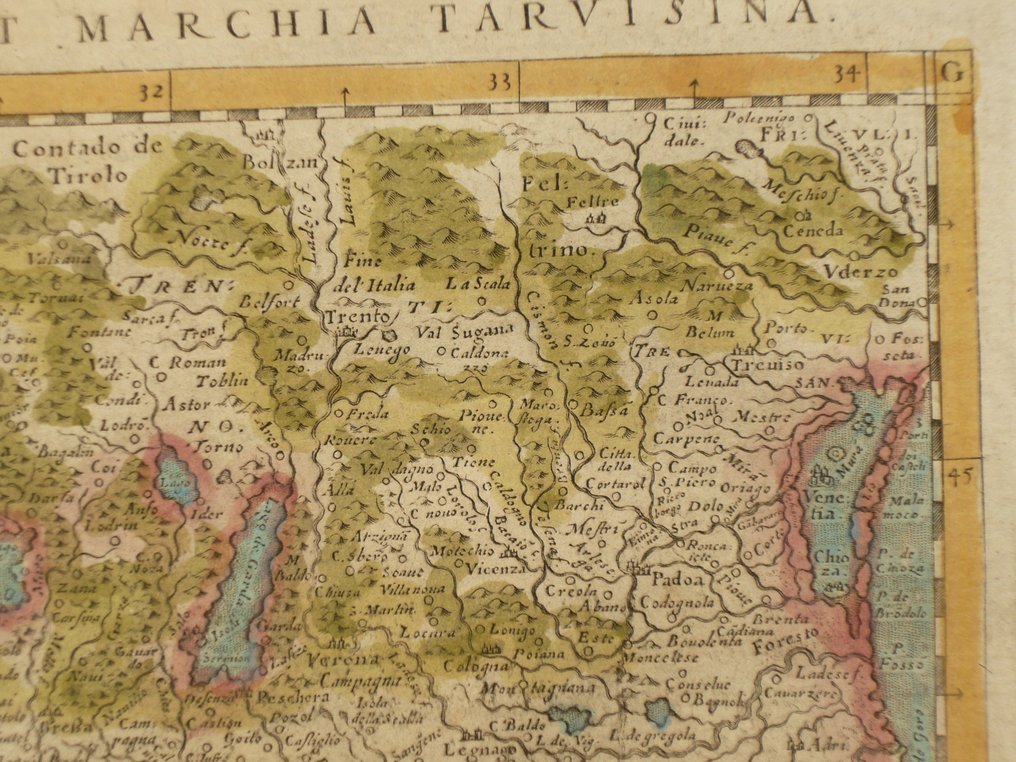 Italien - Lombardia / Brescia / Bergamo / Milano / Modena / Bologna; J.A. Magini - Lombardia et Marchia Tarvisina - 1597 #3.2