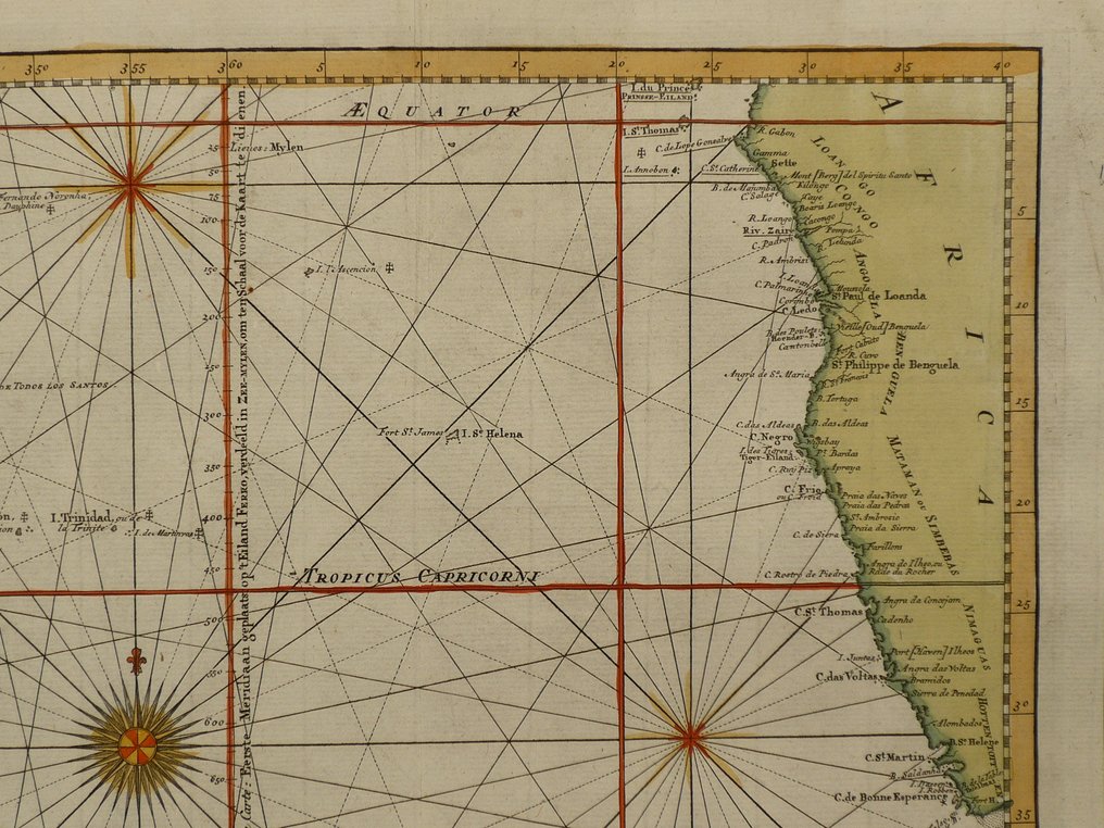 Zuid-Amerika - Argentinië / Falklandeilanden / Trinidad / Kaapstad / Zuid-Afrika; Nicolas Bellin - Carte de l'Ocean Meridional - 1721-1750 #3.2