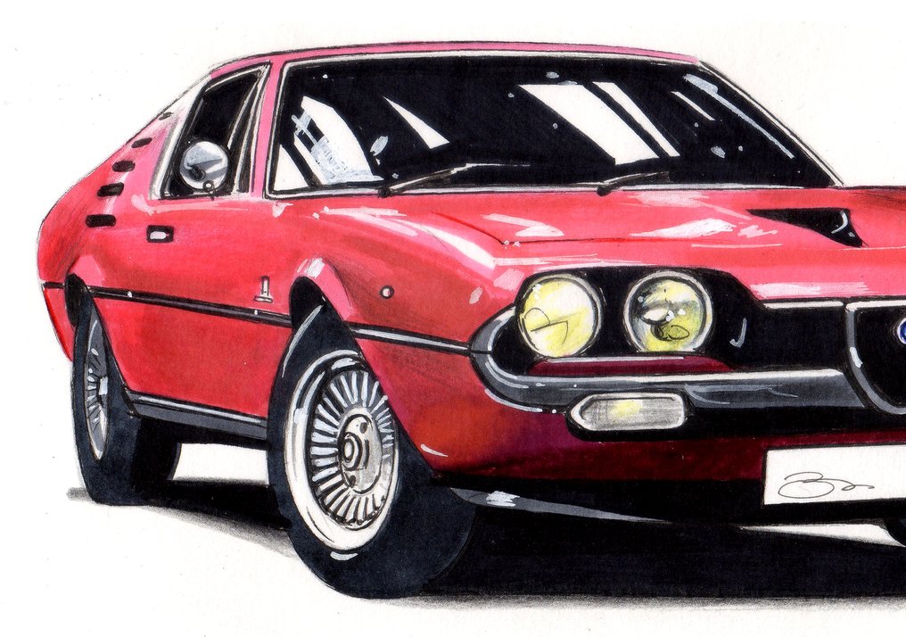dibujo original - Alfa Romeo - Alfa Romeo Montréal - Baes gerald - 2021 #4.3