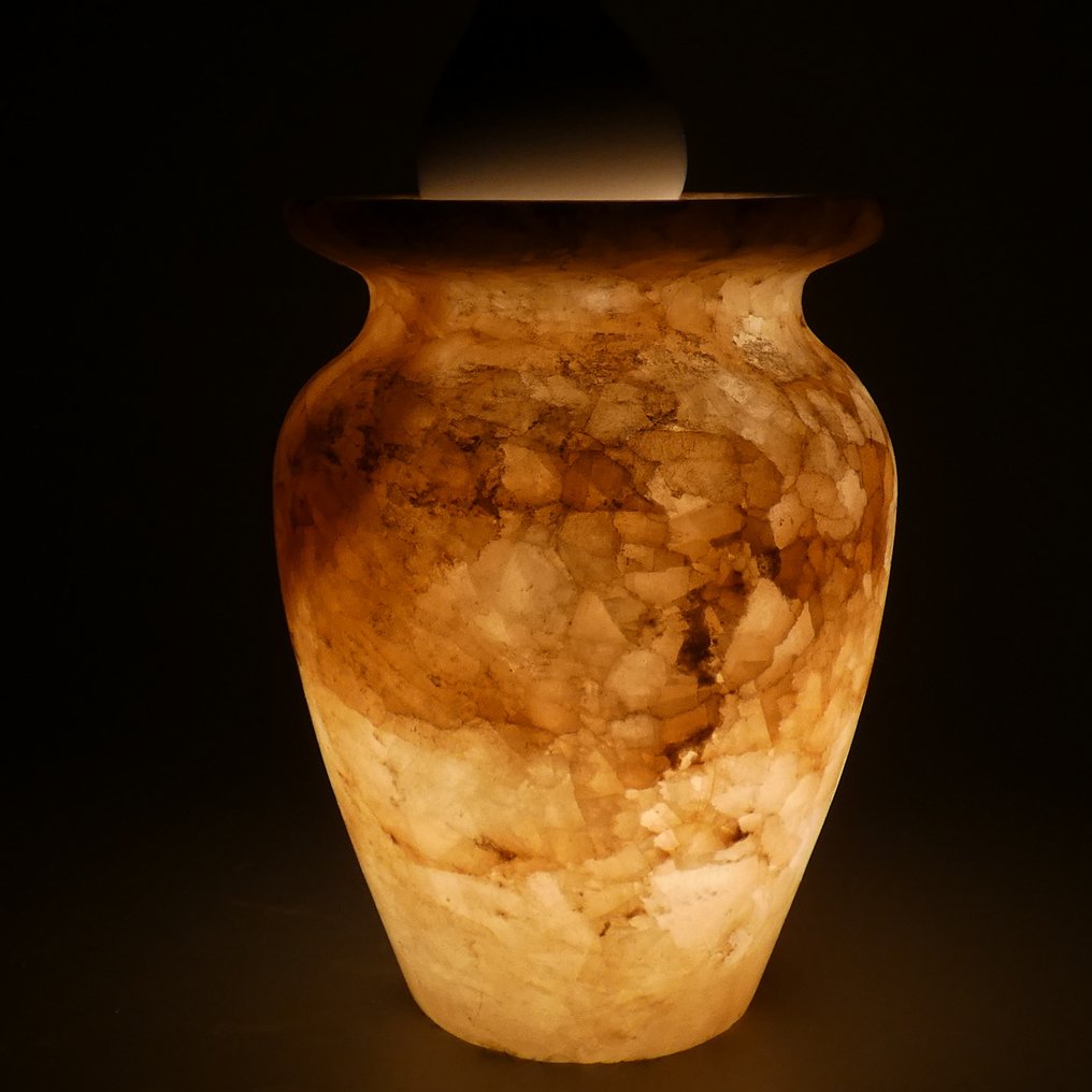 Αρχαία Αιγυπτιακή Μάρμαρο Δοχείο λιτανείας. 11 εκ. ύψος. Υστερη Περίοδος - Πτολεμαϊκή Περίοδος, 664 - 30 π.Χ. #1.0