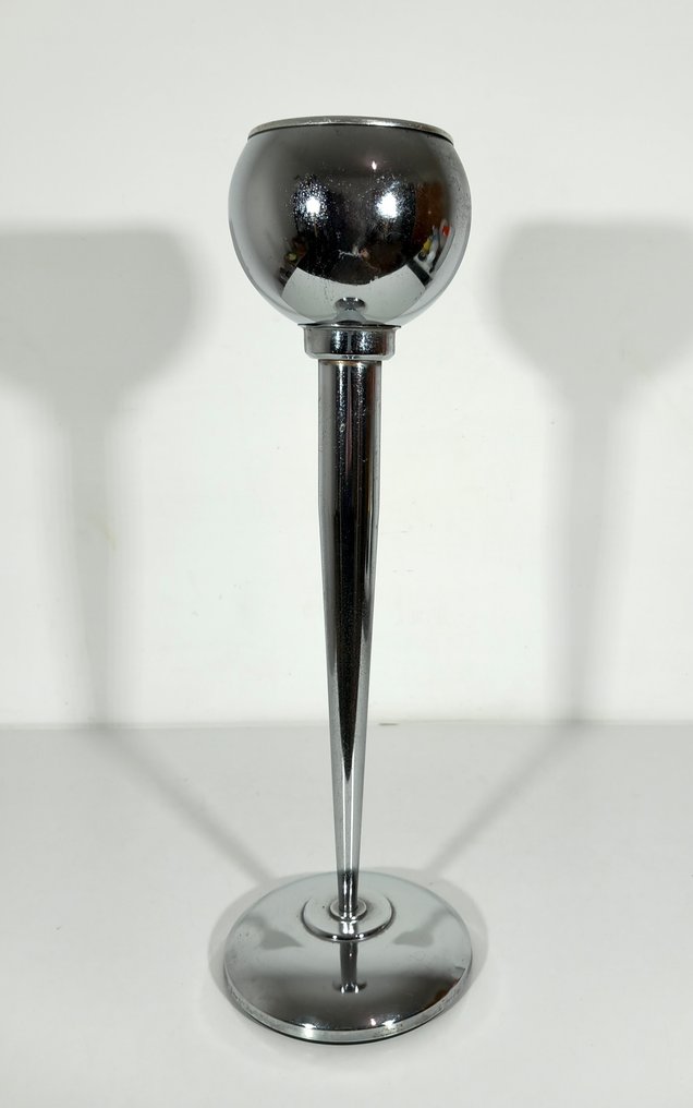 Posacenere - Chromed steel - Magnetic floor ashtray - Space Age Design 1960 #1.0