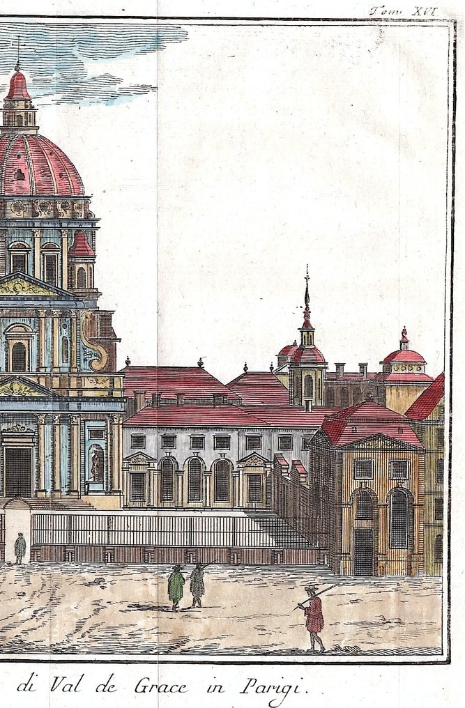 Frankreich - Paris; T. Salmon - Facciata della Badia Reale di Val de Grace in Parigi - 1721-1750 #2.1