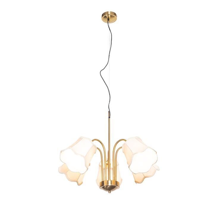 QAZQA - Lampada a sospensione - Nona 5 Brass - Acciaio #2.1