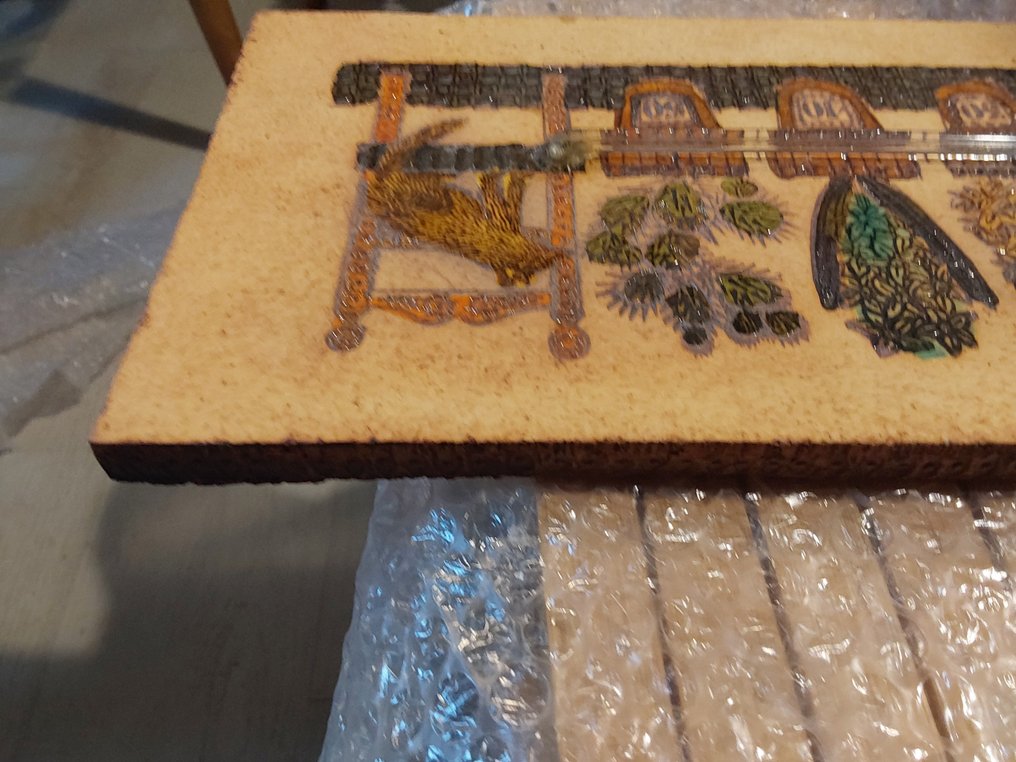 Hubin-Capron által aláírt plaque-thermomètre - Roger Capron - Emléktábla - Kerámia #1.0