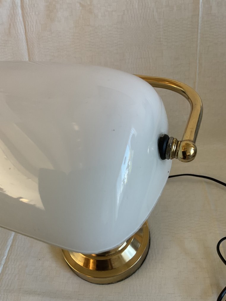 Φωτιστικό δαπέδου - Κλασικός bankierslamp pianolamp. - Γυαλί, Ορείχαλκος #4.3