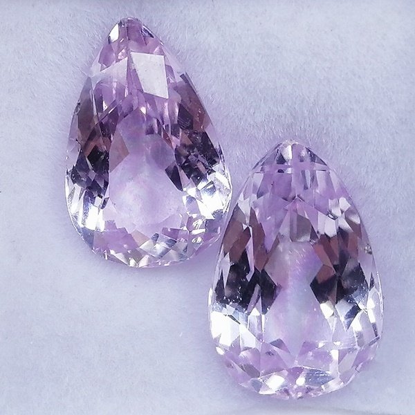 2 pcs  Rosa Kunzitt  - 8.99 ct - Instituto Gemólogico Español (IGE) #1.0
