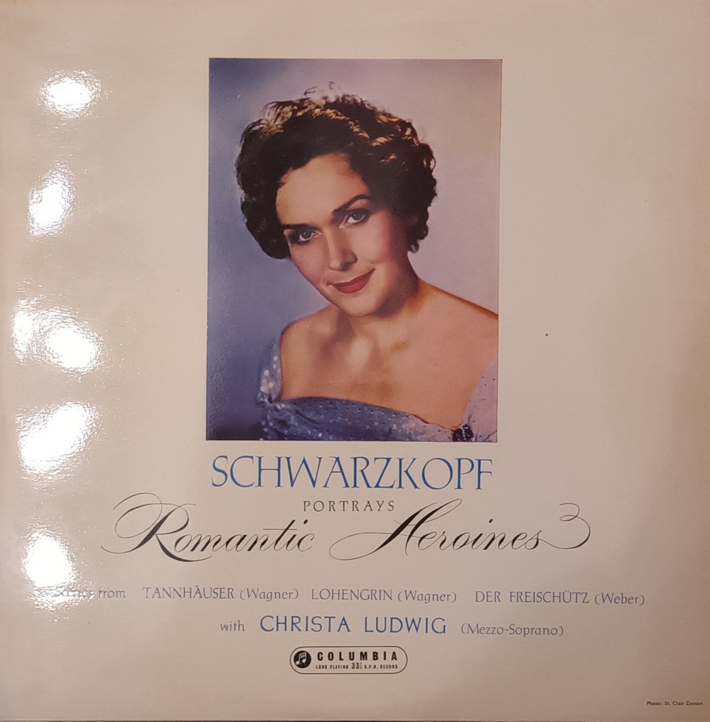 Elisabeth Schwarzkopf - Multiple artists - Les introuvables and various titres - Signed 1961 Photo & Collection of 9 Historical EMI/Pathé - Multiple titles - LP Albums (multiple items) - Unknown pressing - 1953 #3.2