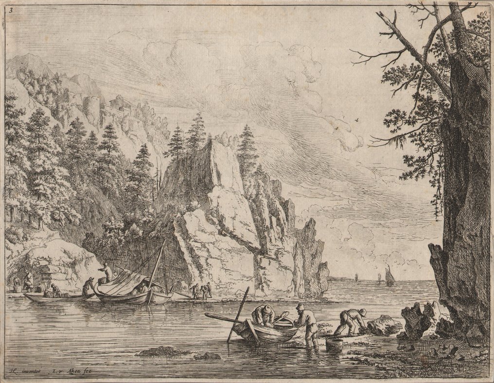 Jan van Aken (1614-1661) - Views of the Rhine valley - complete series #4.3