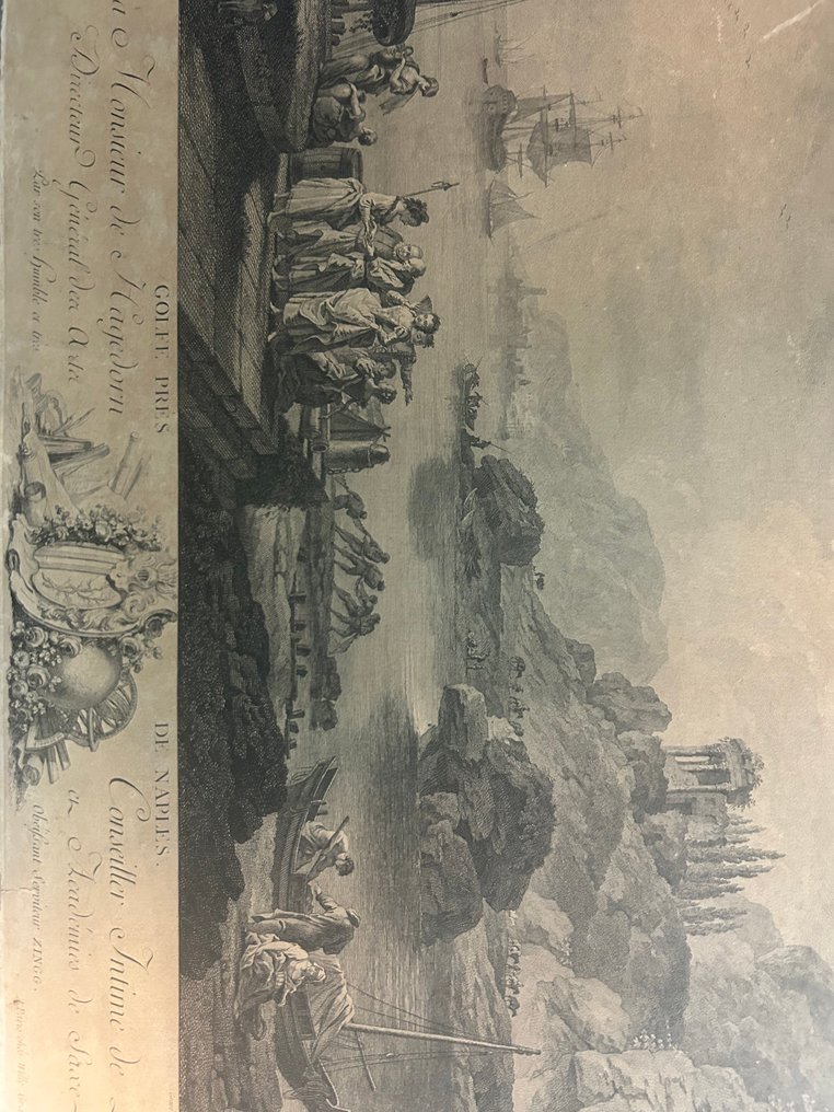 Italy - Campania// Napoli; Jacques-Philippe Le Bas (1707-1783) - Golfe près de Naples (Dedicato a Monsieur de Hagelorn, Directeur Général des Postes) - 1751-1760 #2.1