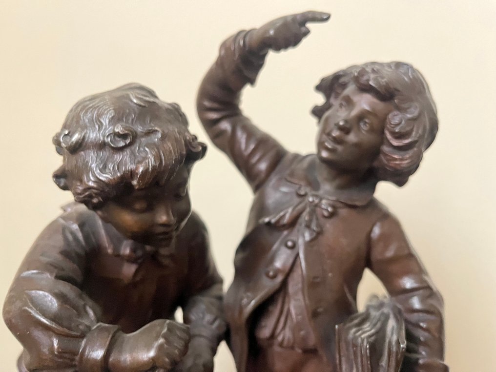 小塑像 - Schoolkinderen - 粗鋅 #1.0