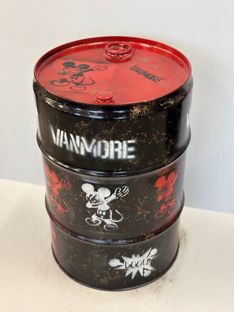 Rob VanMore - Sculpture, Barrel Mickey Dab! - 60 cm - Steel #1.0