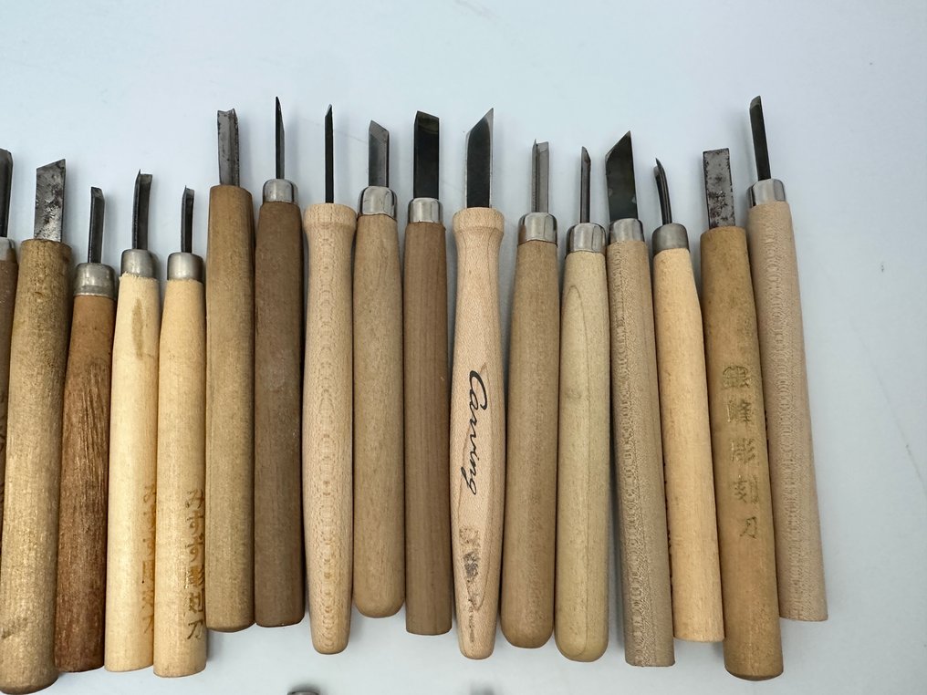 Rzeźba, Japanese carving knives, multiple items for sale 彫刻刀 - 20 cm - Żelazo #3.2
