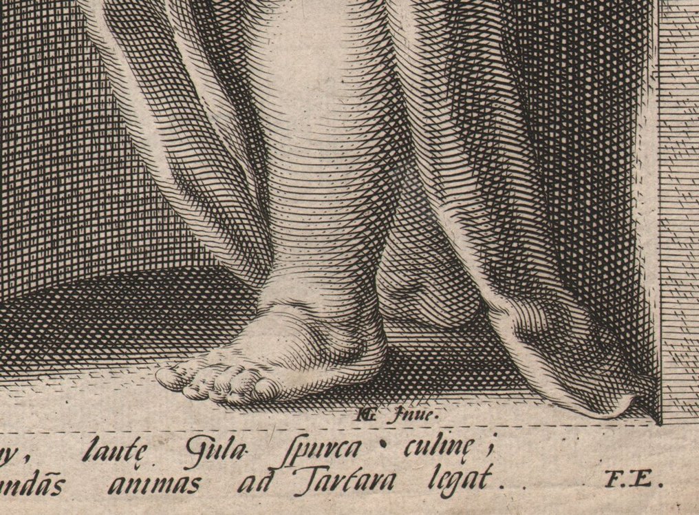 Jacob Matham ( 1571 - 1631) - Gluttony - Hendrick Goltzius Invent #2.1