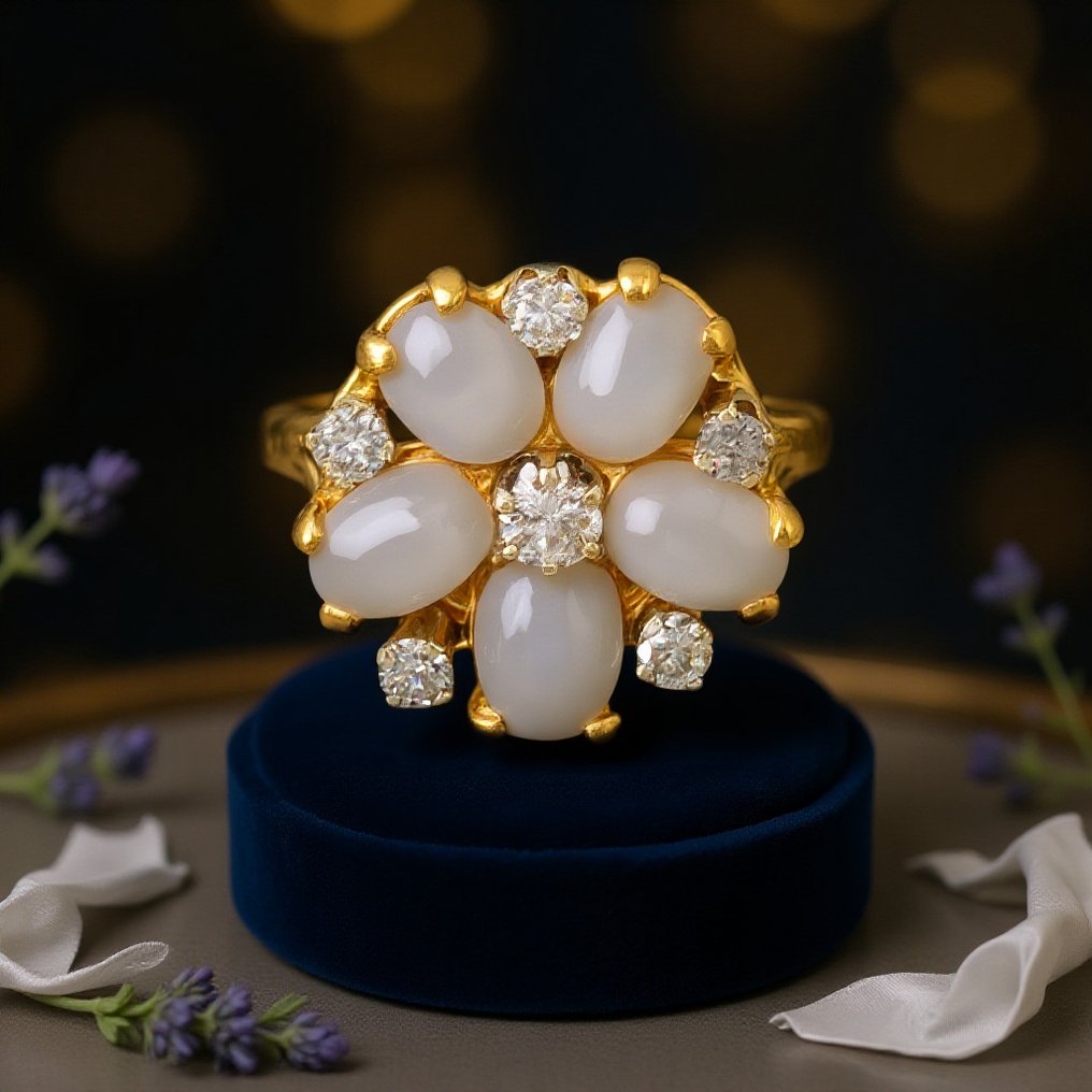 Ring - 14 karat Gulguld Diamant (Natur)  #2.1