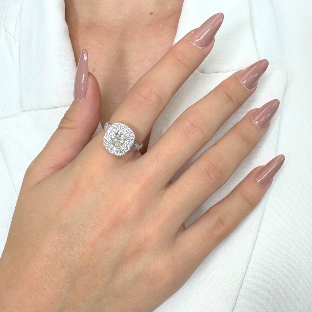 Δαχτυλίδι - 18 καράτια Λευκός χρυσός - 2.03ct. tw. Διαμάντι (Φυσικό) - Διαμάντι #3.2