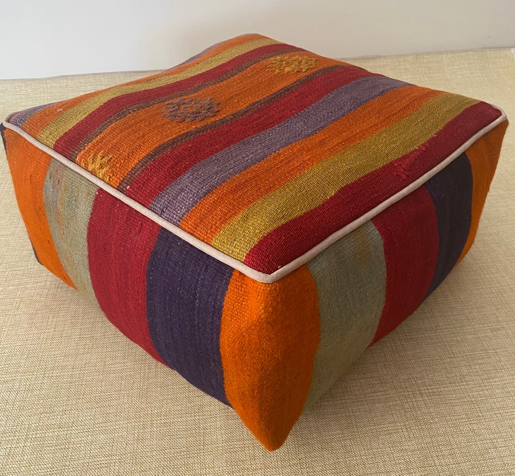Kelim Poef - Kilim - 48 cm - 48 cm #1.0