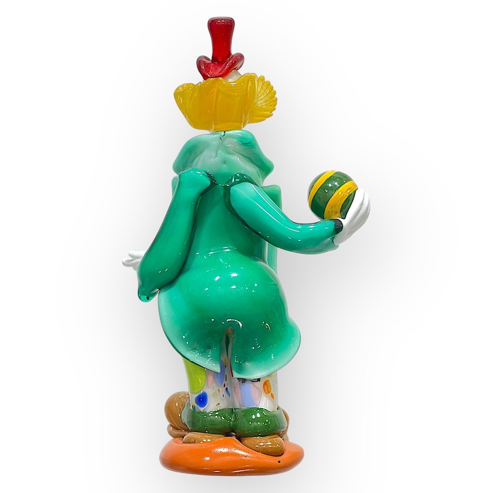 Filippo Maso - 雕刻, Clown con palla - 28 cm - 穆拉諾玻璃 #4.3