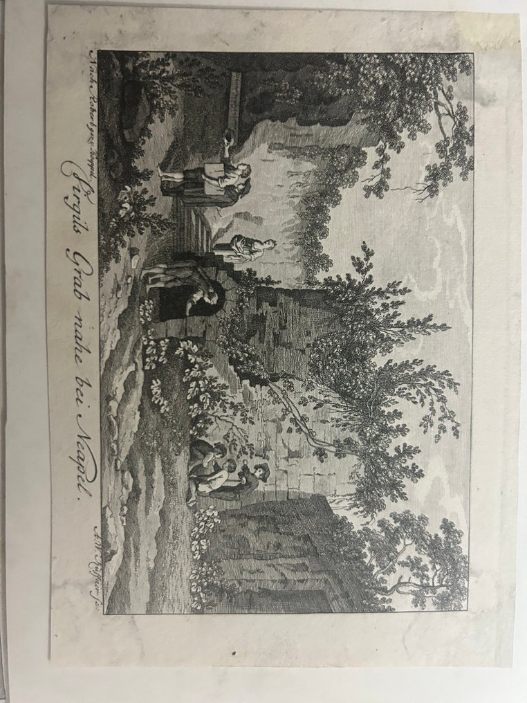 Italy - Campania // Naples; A. W. Küffner, Müller, Geyser - Vesuvio, Napoli, luoghi celebri, scene popolari. Grotta di Posillipo, la Tomba di Virgilio, - 1761-1780 #4.3