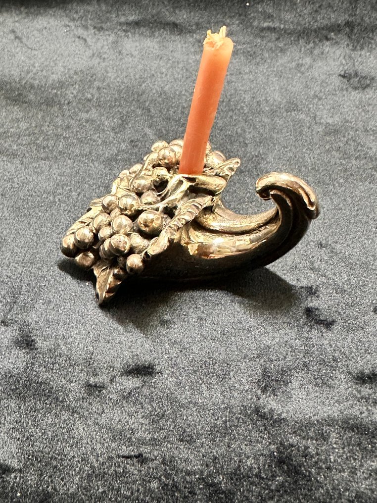 Argenesi Ardé - Figuriini - Bladvormige schaal en kerstman kandelaar set (3) - Hopeoitu #3.2