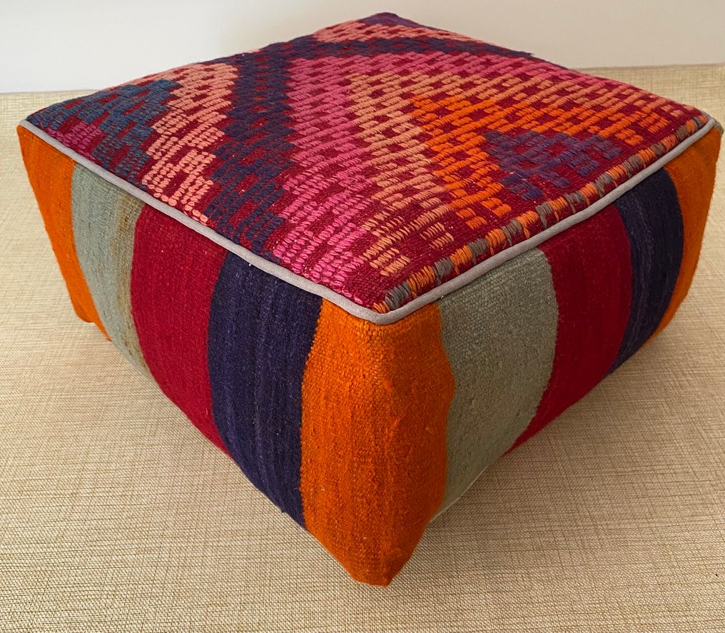 Kelim Poef - Kelim - 48 cm - 48 cm #3.2