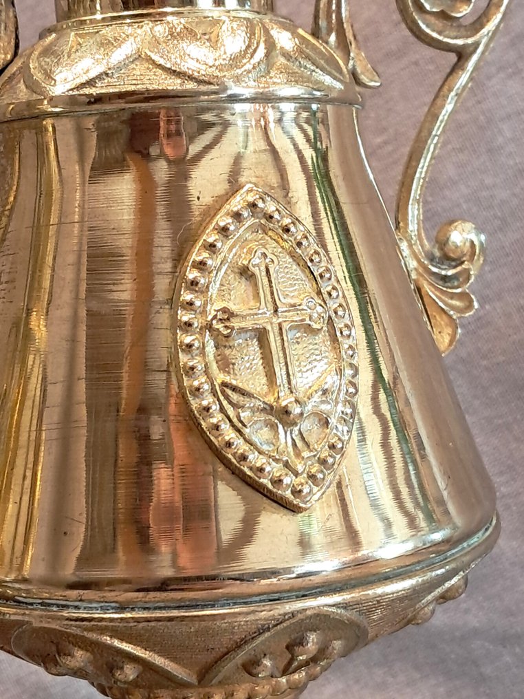 Par af kirkelysekroner (2) - Forgyldt messing, Forgyldt bronze - 1940-1950, 1950-1960 #4.3