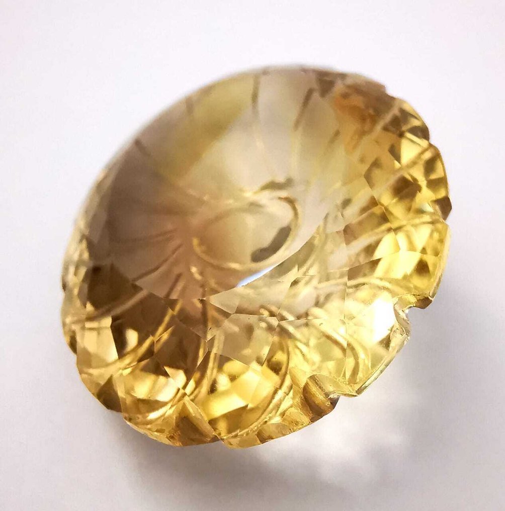 Senza Prezzo di Riserva Quarzo citrino - 78.09 ct - Antwerp Laboratory for Gemstone Testing (ALGT) - Giallo chiaro bruno #2.1