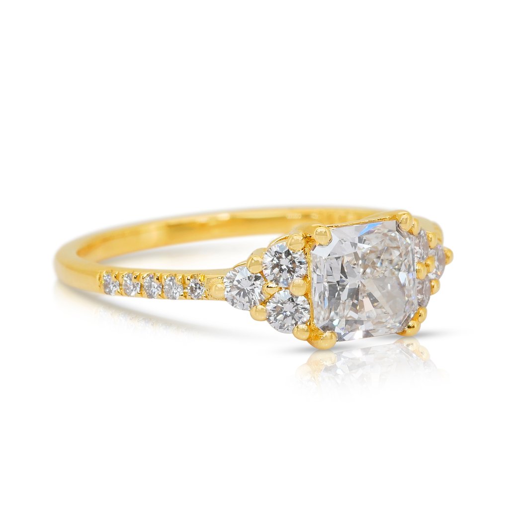Bague - 18 carats Or jaune - 1.36ct. tw. Diamant (Naturelle) - Diamant #2.1