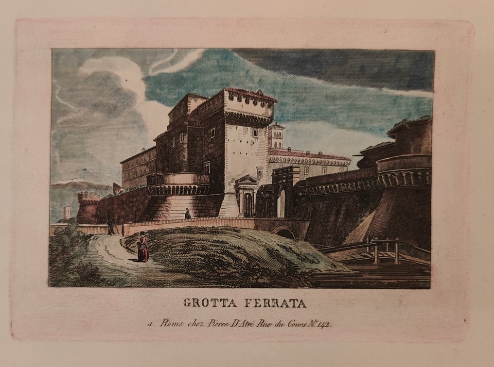 Italy - Castelli Romani; Pierre D'Atri - Grotta Ferrata / Tombeau des Orazi e Curiazi en Albano - 1821-1850 #2.1