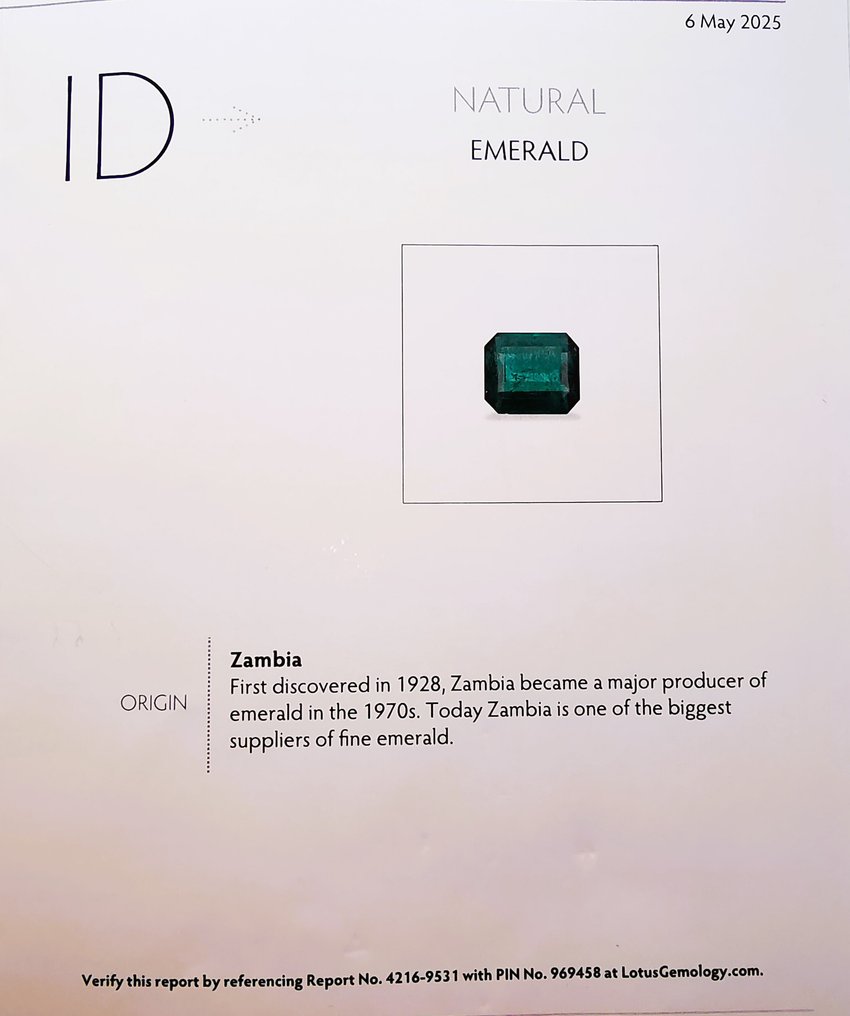 戒指 - 18K包金 白金, Lotus 6.03克 -  9.04ct. tw. 祖母绿 - 钻石 #3.2